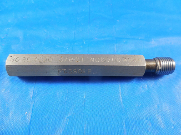 3/8 24 THREAD PLUG GAGE .375 NO GO ONLY P.D. = .4034 QUALITY INSPECTION TOOLS