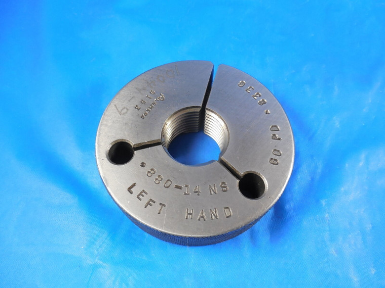 .880 14 NS LEFT HAND THREAD RING GAGE .88 GO ONLY P.D. = .8336 INSPECTION L.H.