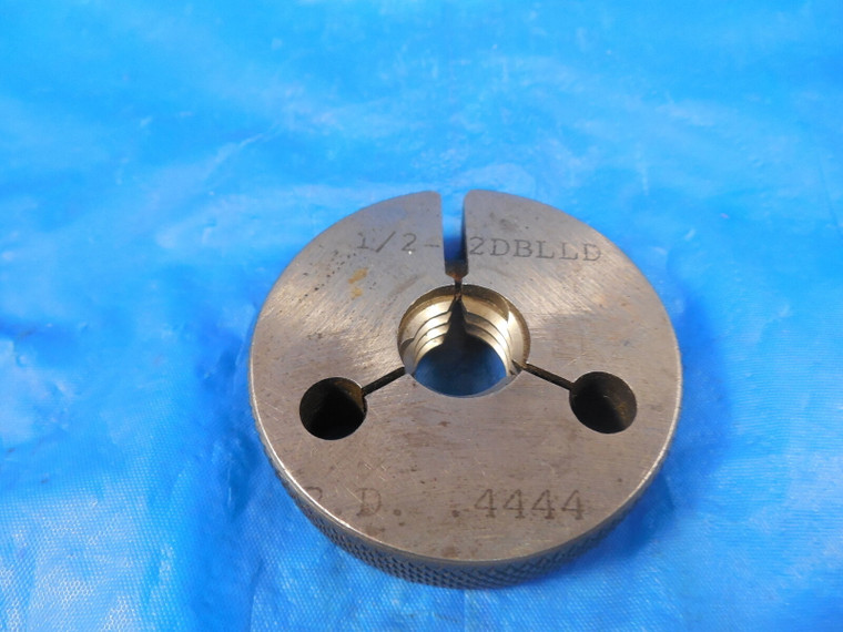 1/2 12 DOUBLE LEAD THREAD RING GAGE .5 GO ONLY P.D. = .4444 DBL. LD. INSPECTION