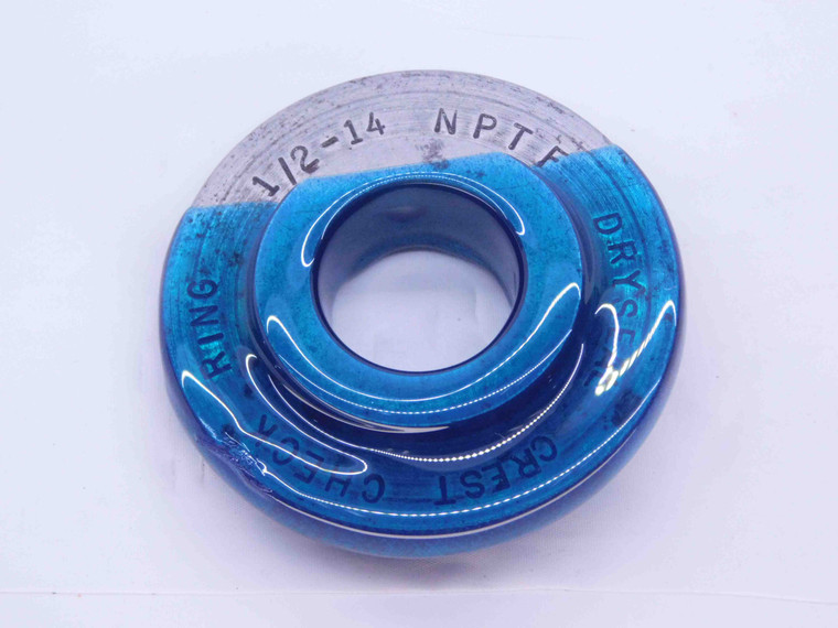 1/2 14 NPTF 6 STEP PIPE THREAD RING GAGE .5 .50 .500 .5000 N.P.T.F. DRYSEAL - NG2537BU