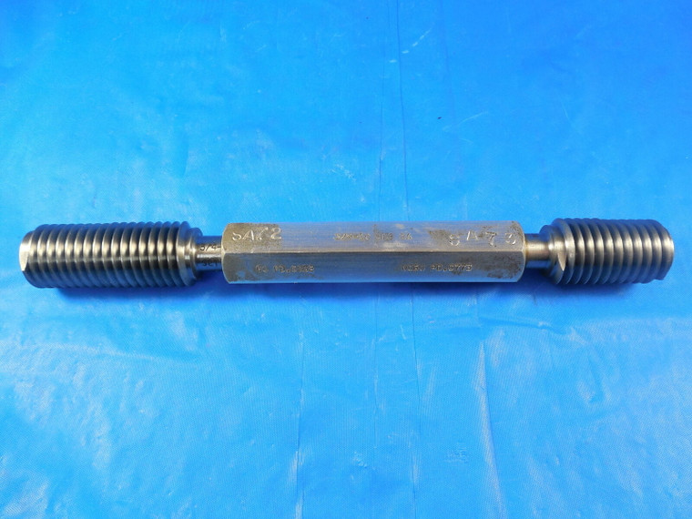 3/4 10 UNC 2A TRUNCATED SET THREAD PLUG GAGE .75 GO NO GO PDS= .6832 & .6773