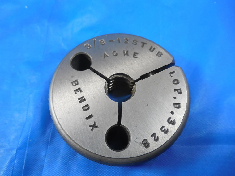 3/8 12 STUB ACME THREAD RING GAGE .375 NO GO ONLY P.D = .3328 INSPECTION QUALITY