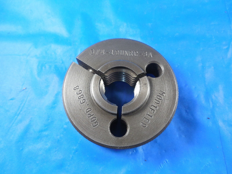 3/4 10 UNRC 3A MODIFIED THREAD RING GAGE .75 GO ONLY P.D. = .6868 QUALITY TOOL