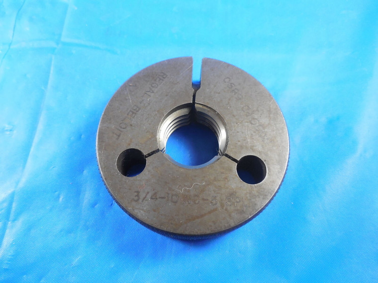 3/4 10 NC 5 SPECIAL THREAD RING GAGE .75 NO GO ONLY P.D. = .6890 QUALITY TOOL