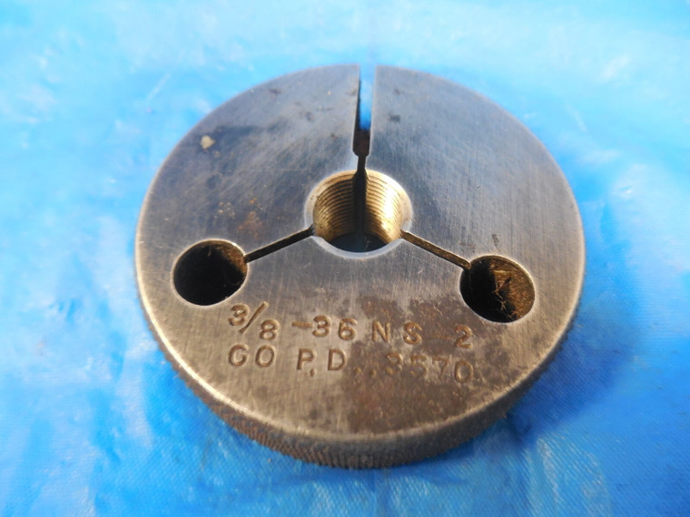 3/8 36 NS 2 THREAD RING GAGE .375 GO ONLY P.D. = .3570 QUALITY INSPECTION TOOL