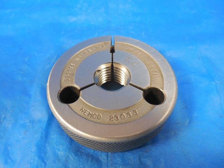 .586 14 NS 2A DOUBLE LEAD THREAD RING GAGE 0.586 GO ONLY P.D. = .5371 D.L. TOOL