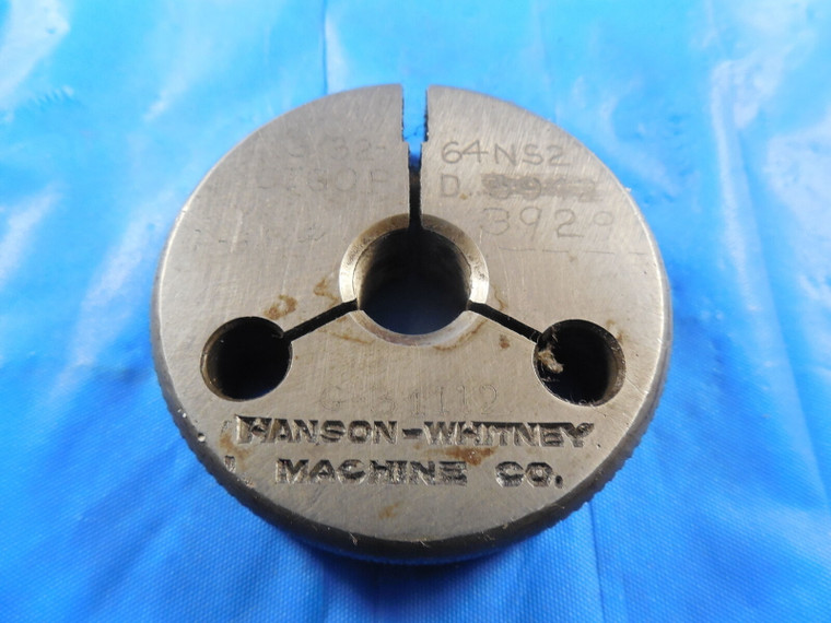 13/32 32 NS 2 THREAD RING GAGE .40625 NO GO ONLY P.D. = .3929 QUALITY INSPECTION
