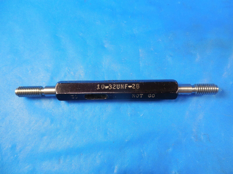 10 32 UNF 2B LEFT HAND THREAD PLUG GAGE #10 .190 GO NO GO P.D.'S = .1697 & .1736