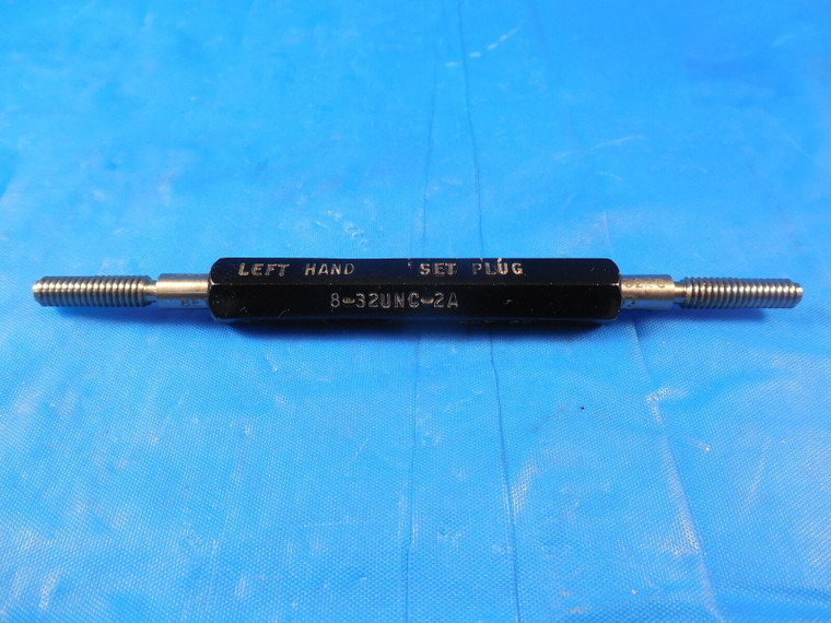 8 32 UNC 2A LEFT HAND SET THREAD PLUG GAGE #8 .164 GO NO GO PD'S = .1428 & .1399