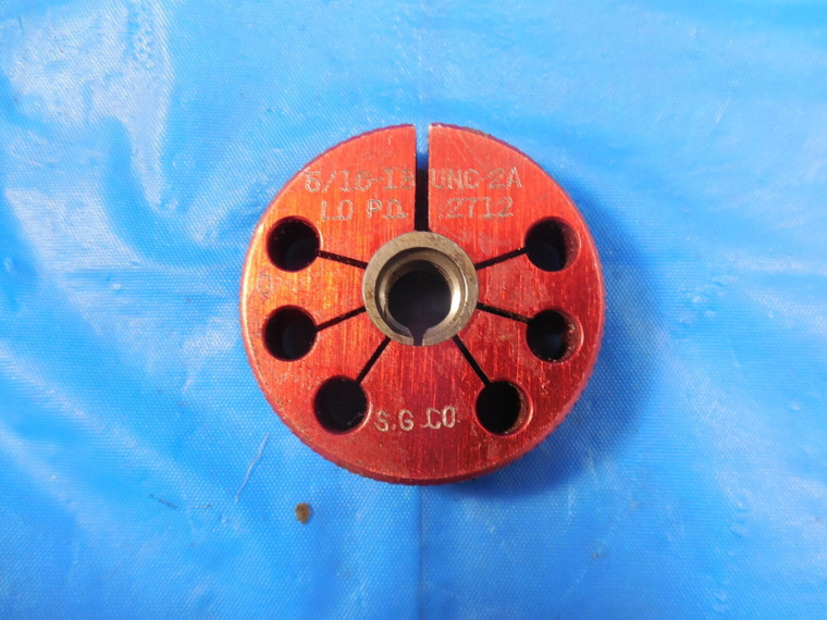 5/16 18 UNC 2A THREAD RING GAGE .3125 NO GO ONLY P.D. = .2712 INSPECTION UNC-2A