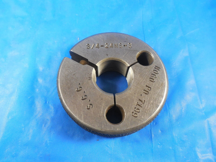 3/4 24 NS 3 THREAD RING GAGE .750 NO GO ONLY P.D. = .7199 3/4-24 NS-3 INSPECTION