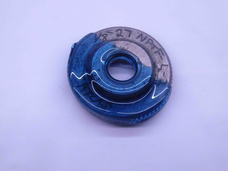 1/8 27 NPTF L2 PIPE THREAD RING GAGE .125 .1250 N.P.T.F. DRYSEAL TAPER CHECK - JF0737BU