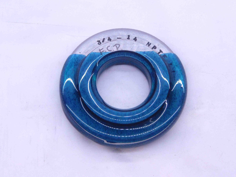 3/4 14 NPTF L1 VERMONT PIPE THREAD RING GAGE .75 .750 .7500 N.P.T.F. DRYSEAL - 3414NPTFL1R2