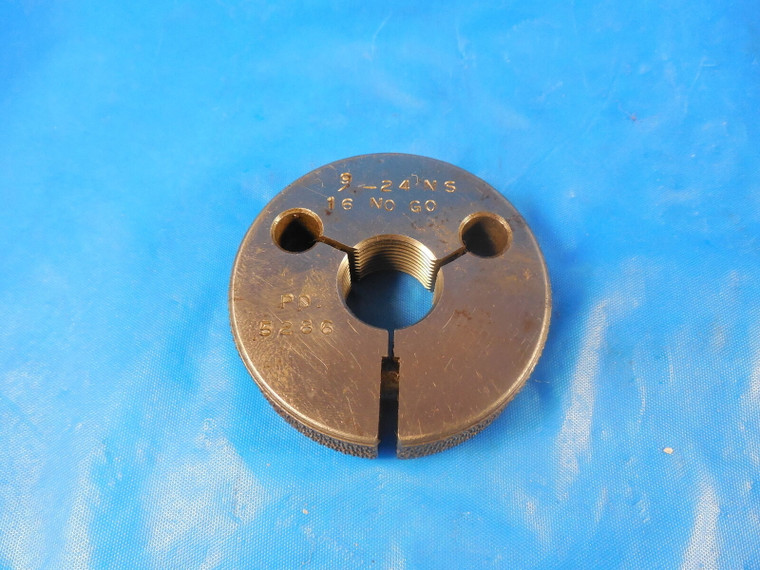 9/16 24 NS THREAD RING GAGE .5625 NO GO ONLY P.D.= .5286 INSPECTION TOOL 9/16-24