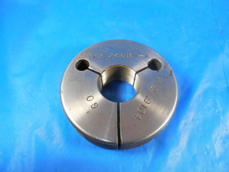 15/16 24 NS 3A THREAD RING GAGE .9375 GO ONLY P.D. = .9104 UNS TOOL .9375-24