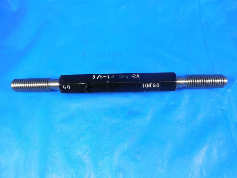 3/8 18 UNS 2A SET THREAD PLUG GAGE .375 GO NO GO P.D.'S = .3376 & .3333 3/8-18