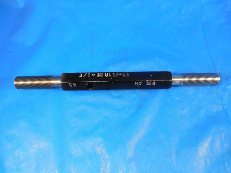 3/8 32 UNEF 2A PREPLATE SET THREAD PLUG GAGE .375 GO NO GO P.D.'S= .3521 & .3495
