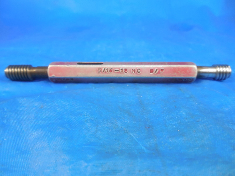 5/16 18 NC BEFORE PLATE THREAD PLUG GAGE .3125 GO NO GO PD'S = .2784 & .2817 B/P