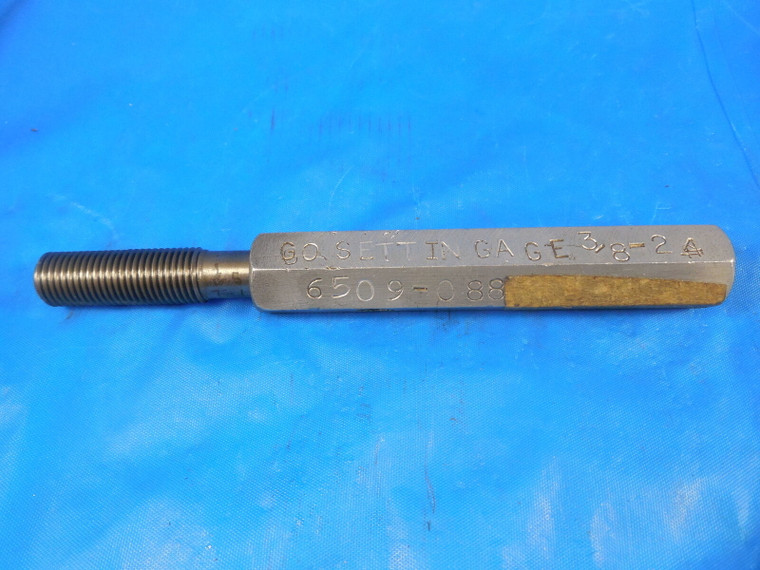 3/8 24 PREPLATE SET THREAD PLUG GAGE .375 GO ONLY P.D.= .3459 QUALITY 3/8-24 B/P