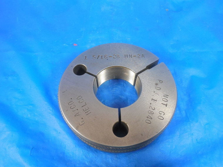 1 5/16 28 UN 2A THREAD RING GAGE 1.3125 NO GO ONLY P.D. = 1.2840 TOOL 1 5/16-28