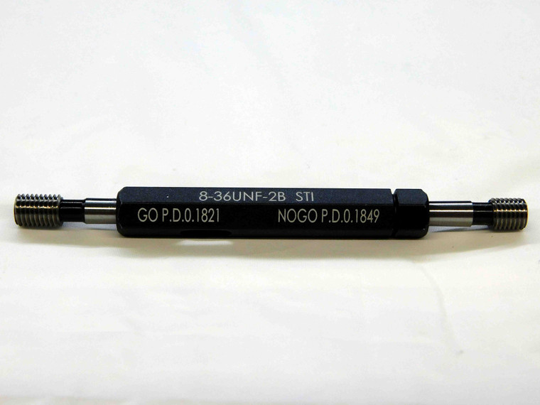NEW 8 36 UNF 2B STI HELICOIL THREAD PLUG GAGE #8 .164 GO NO GO PDS .1821 & .1849