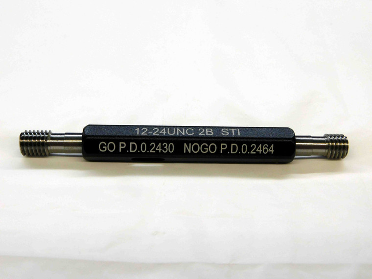 NEW 12 24 UNC 2B STI HELICOIL THREAD PLUG GAGE #12 .216 GO NO GO PDS .2430 .2464