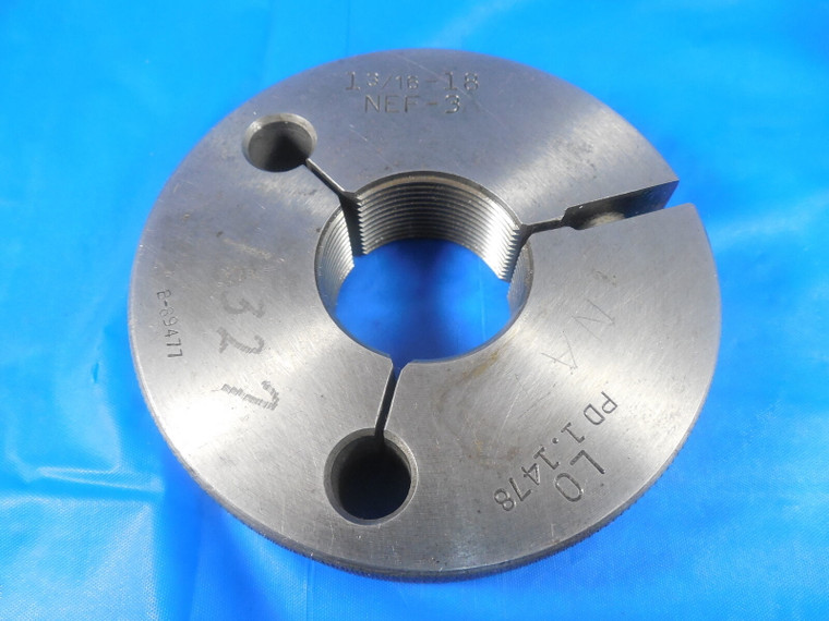 1 3/16 18 NEF 3 THREAD RING GAGE 1.1875 NO GO ONLY P.D. = 1.1478 TOOLS 1 3/16-18