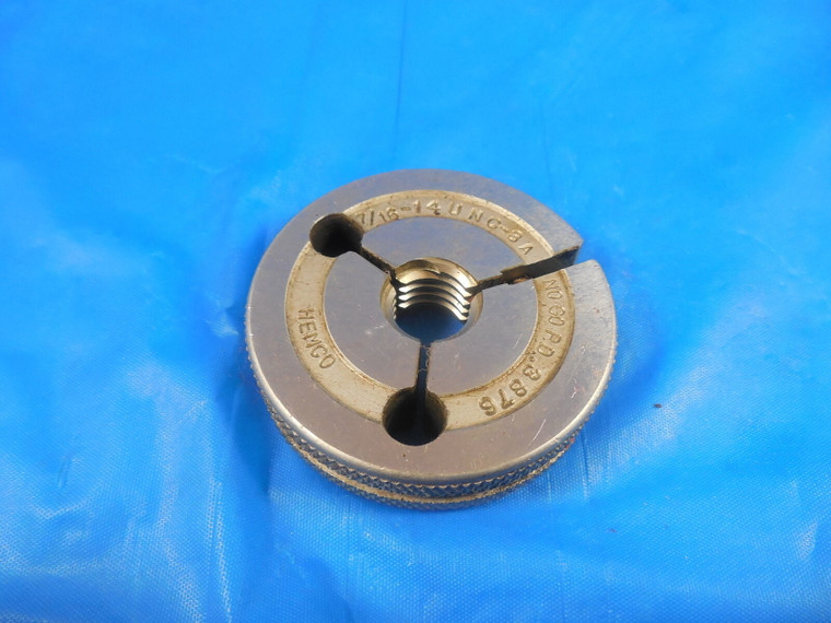 7/16 14 UNC 3A THREAD RING GAGE .4375 NO GO ONLY P.D. = .3876 7/16-14 UNC-3A