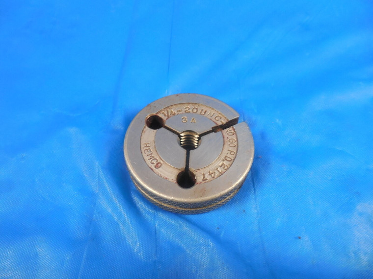 1/4 20 UNC 3A THREAD RING GAGE .25 NO GO ONLY P.D. = .2147 QUALITY 1/4-20 UNC-3A
