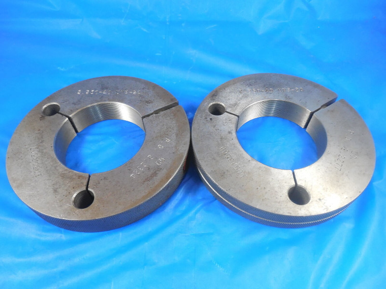 2 1/4 40 UNS 2A THREAD RING GAGES 2.250 GO NO GO P.D.'S = 2.2324 & 2.2277 QUALIT