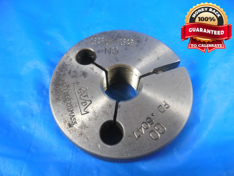 5/8 32 NS THREAD RING GAGE .625 GO ONLY P.D. = .6047 INSPECTION TOOLS 5/8-32