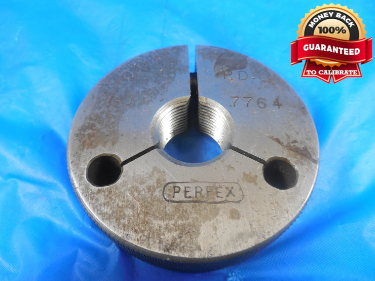 13/16 18 THREAD RING GAGE .8125 GO ONLY P.D. = .7764 INSPECTION TOOL 13/16-18