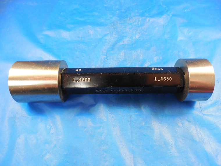 1.4600 & 1.4650 DIA CLASS X SMOOTH PIN PLUG GAGE GO NO GO 1.500 UNDERSIZE 1 1/2