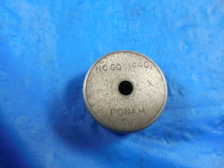 .1640 DIA CL X SMOOTH PLAIN BORE RING GAGE NO GO .1875 UNDERSIZE 3/16 INSPECTION