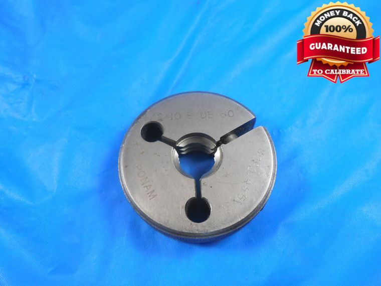 1/2 10 STUB 60 DEGREES THREAD RING GAGE .5 GO ONLY P.D. = .4551 QUALITY 1/2-10