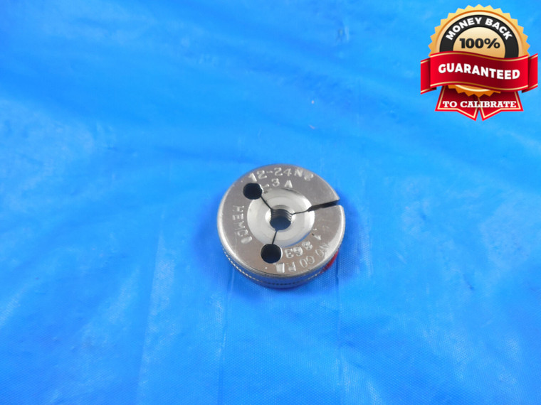 12 24 NC 3A THREAD RING GAGE #12 .216 NO GO ONLY P.D. = .1863 QUALITY TOOL 12-24