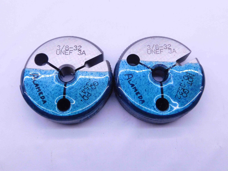 3/8 32 UNEF 3A THREAD RING GAGES .375 .3750 GO NO GO P.D.'S = .3547 & .3522 - DS0720BU