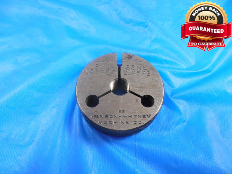 3/8 32 NS THREAD RING GAGE .375 NO GO ONLY P.D. = .3523 QUALITY 3/8-32 TOOLS