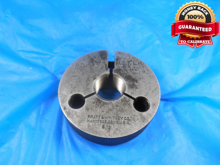 11/16 22 USF LEFT HAND THREAD RING GAGE .6875 GO ONLY P.D = .6579 L.H. 11/16-22