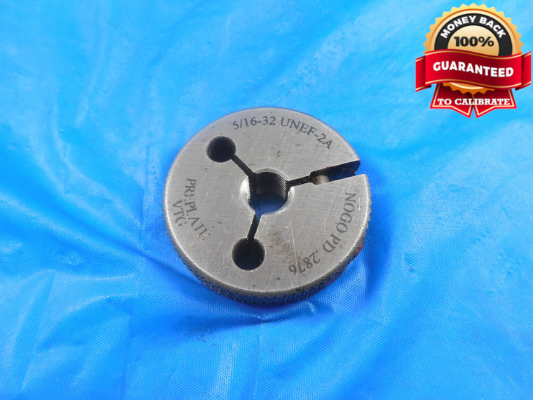 5/16 32 UNEF 2A PREPLATE VERMONT THREAD RING GAGE .3125 NO GO ONLY P.D. = .2876