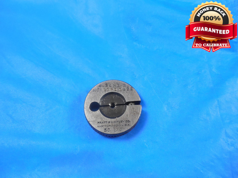 4 36 NS 3 THREAD RING GAGE #4 .112 NO GO ONLY P.D. = .0922 QUALITY #4-36 TOOL