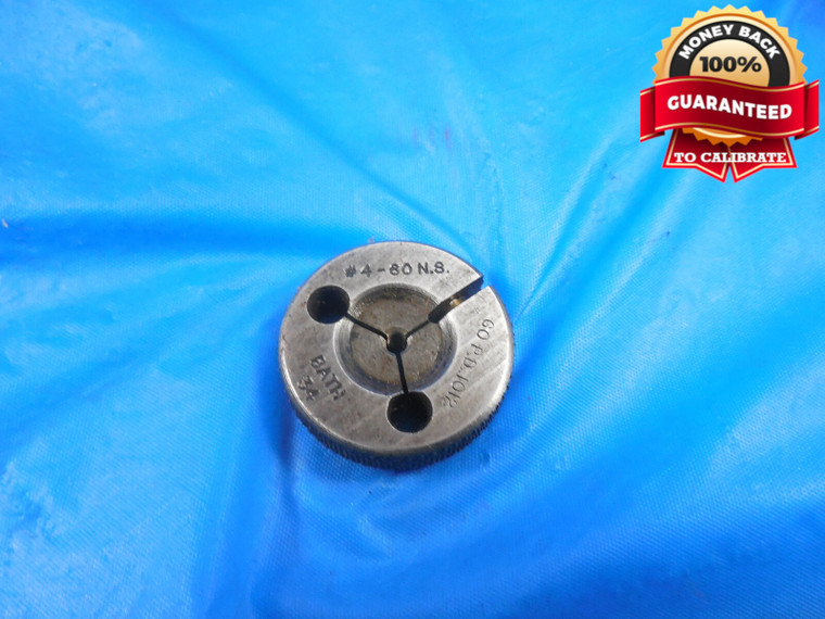 4 60 NS THREAD RING GAGE #4 .112 GO ONLY P.D. = .1012 QUALITY INSPECTION #4-60