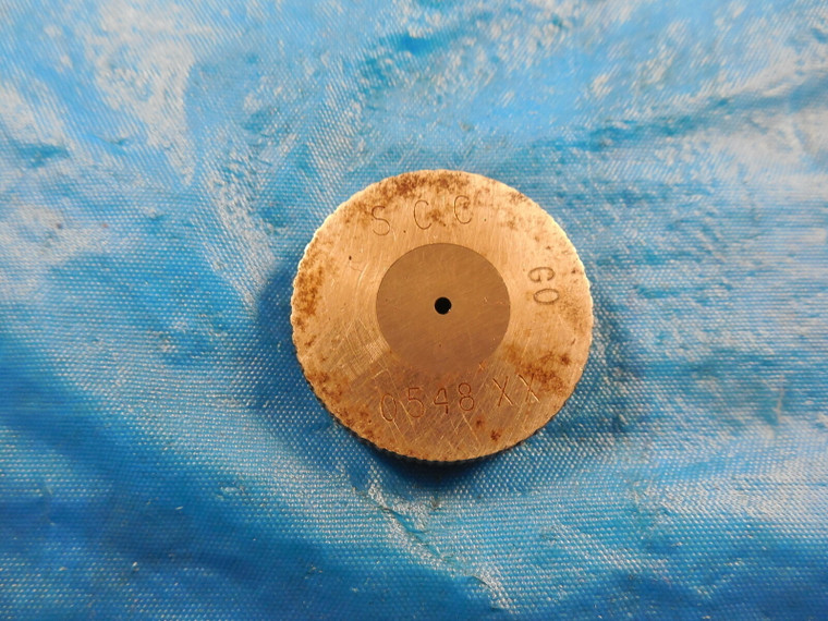 .0548 DIA CLASS XX CARBIDE SMOOTH PLAIN BORE RING GAGE GO .0625 UNDERSIZE 1/16
