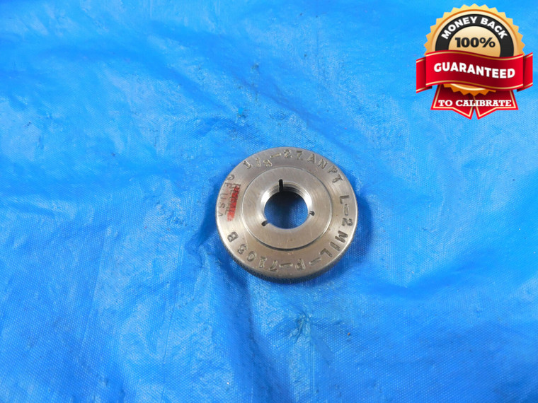 1/2 27 ANPT L2 PIPE THREAD RING GAGE .5 QUALITY 1/2-27 ANPT. L-2 INSPECTION GAGE