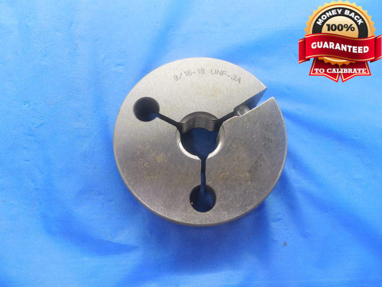 9/16 18 UNF 3A THREAD RING GAGE .5625 GO ONLY P.D. = .5264 NF-3A 9/16"-18 TOOL - DW2929BURL