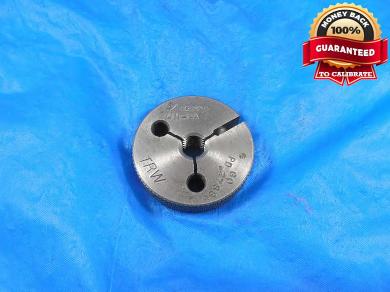 5/16 20 UN 2A THREAD RING GAGE .3125 GO ONLY P.D. = .2788 QUALITY 5/16-20 TOOL
