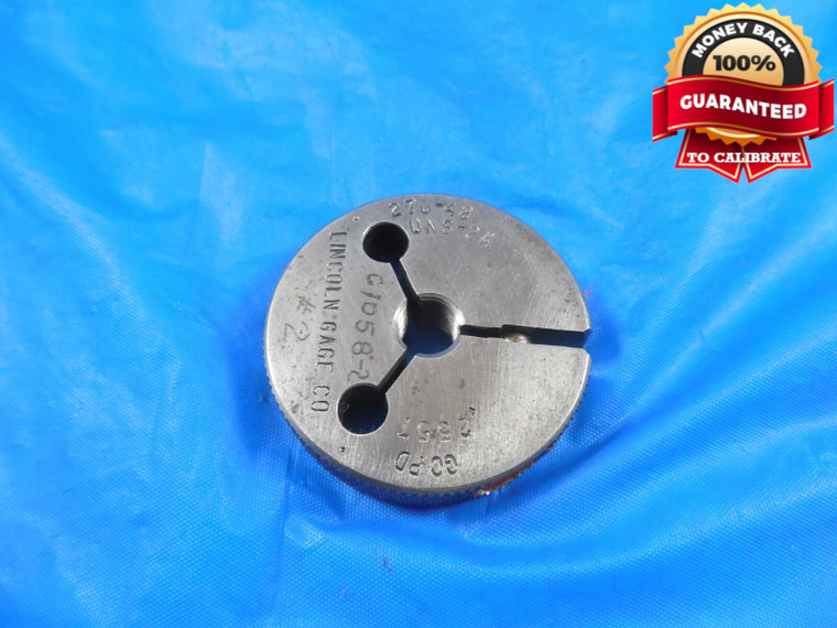 .270 48 UNS 2A THREAD RING GAGE 0.270 GO ONLY P.D. = .2557 QUALITY .270-48 TOOL