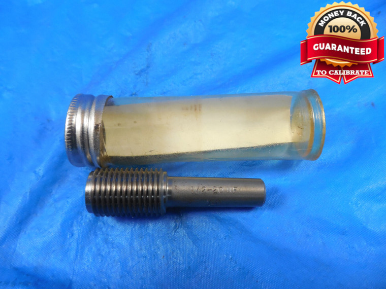 1/2 20 NF SET THREAD PLUG GAGE .5 GO ONLY P.D. = .4675 QUALITY 1/2-20 CHECK TOOL