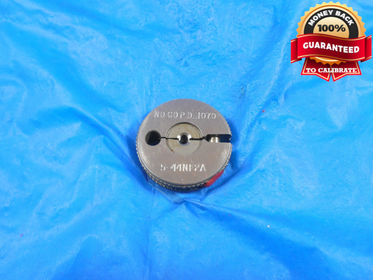 5 44 NF 2A THREAD RING GAGE #5 .125 NO GO ONLY P.D. = .1070 QUALITY #5-44 TOOL
