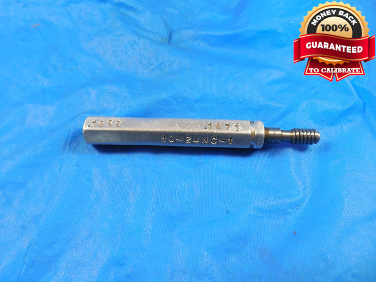 10 24 NC 1 THREAD PLUG GAGE #10 .190 NO GO ONLY P.D. = .1676 QUALITY #10-24 TOOL